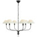 Griffin LED Chandelier in Bronze and Chocolate Leather (268|AL 5005BZ/CHC-L)