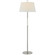 Griffin LED Floor Lamp in Polished Nickel and Parchment Leather (268|AL 1000PN/PAR-L)