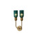 Verde Two Light Wall Sconce in Satin Brass (33|519621STB)