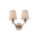 Curva Two Light Wall Sconce in Brushed Champagne Gold (33|518921BCG)