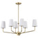 Cordello Six Light Island Pendant in Vintage Brass (72|60-7886)