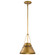 Adina One Light Pendant in Natural Brass (72|60-7777)