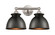 Edison Two Light Bath Vanity in Brushed Satin Nickel (405|616-2W-SN-M14-BK)