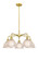 Downtown Urban Five Light Chandelier in Satin Gold (405|516-5CR-SG-G422)