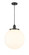 Franklin Restoration One Light Mini Pendant in Matte Black (405|201C-BK-G201-14)