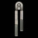Antonia LED Wall Sconce in Ombre Silver/Nickel/Smoke (48|922550-722ST)