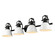 Duncan Four Light Bath Vanity in Matte Black (62|3602-BA4 BLK-WH)