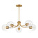Knox Five Light Chandelier in Natural Aged Brass (16|21635CLNAB)