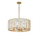 Miramar Four Light Pendant in Capiz / Natural Aged Brass (16|12804CZNAB)