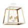 Rosalie Four Light Ceiling Mount in White + Aged Gold Brass (423|X72104WHAG)