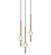WINDCHIMER Three Light Pendant in Aged Gold Brass (423|C68903AG)