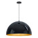Hemisphere LED Pendant in Gloss Black / Gold (86|E24906-GBGLD)