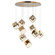 Ice Cube LED Pendant in French Gold (86|E24689-26FG)