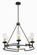 Hillstone Six Light Chandelier in Sand Coal And Soft Brass (7|3206-781)