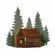 Crestline-Cozy Log Cabin One Light Wall Sconce in Pine Green/Rust Patina (172|A10724-04)
