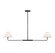 Two Light Linear Chandelier in Matte Black (446|M100122MBK)