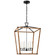 Darlana Wrapped LED Lantern in Aged Iron and Natural Rattan (268|CHC 5879AI/NRT)