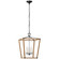 Darlana Wrapped LED Lantern in Aged Iron and Natural Rattan (268|CHC 5877AI/NRT)
