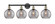 Edison Four Light Bath Vanity in Black Antique Brass (405|616-4W-BAB-G1213-8SM)