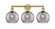 Edison Three Light Bath Vanity in Brushed Brass (405|616-3W-BB-G1213-8SM)