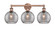 Edison Three Light Bath Vanity in Antique Copper (405|616-3W-AC-G1213-8SM)