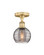 Edison One Light Semi-Flush Mount in Brushed Brass (405|616-1F-BB-G1213-6SM)