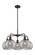 Ballston Five Light Chandelier in Oil Rubbed Bronze (405|516-5CR-OB-G1213-8SM)