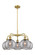 Downtown Urban Five Light Chandelier in Brushed Brass (405|516-5CR-BB-G1213-8SM)