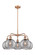 Ballston Five Light Chandelier in Antique Copper (405|516-5CR-AC-G1213-8SM)