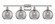Ballston Four Light Bath Vanity in Polished Nickel (405|516-4W-PN-G1213-8SM)