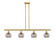 Ballston Four Light Island Pendant in Satin Gold (405|516-4I-SG-G1213-6SM)