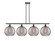 Ballston Four Light Island Pendant in Matte Black (405|516-4I-BK-G1213-12SM)
