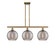 Ballston Three Light Island Pendant in Brushed Brass (405|516-3I-BB-G1213-10SM)