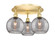 Ballston Three Light Semi-Flush Mount in Satin Gold (405|516-3C-SG-G1213-8SM)