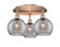Ballston Three Light Flush Mount in Antique Copper (405|516-3C-AC-G1213-8SM)