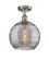 Ballston One Light Semi-Flush Mount in Brushed Satin Nickel (405|516-1C-SN-G1213-10SM)