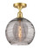 Ballston One Light Semi-Flush Mount in Satin Gold (405|516-1C-SG-G1213-10SM)