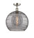Ballston One Light Semi-Flush Mount in Polished Nickel (405|516-1C-PN-G1213-14SM)