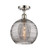 Ballston One Light Semi-Flush Mount in Polished Nickel (405|516-1C-PN-G1213-10SM)