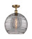 Ballston One Light Semi-Flush Mount in Brushed Brass (405|516-1C-BB-G1213-14SM)