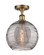 Ballston One Light Semi-Flush Mount in Brushed Brass (405|516-1C-BB-G1213-10SM)