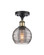Ballston One Light Semi-Flush Mount in Black Antique Brass (405|516-1C-BAB-G1213-6SM)