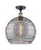 Ballston One Light Semi-Flush Mount in Black Antique Brass (405|516-1C-BAB-G1213-14SM)