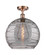 Ballston One Light Semi-Flush Mount in Antique Copper (405|516-1C-AC-G1213-14SM)
