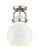 Downtown Urban One Light Semi-Flush Mount in Satin Nickel (405|410-1F-SN-M410-8W)