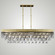 Valencia Modern 12 Light Linear Chandelier in Old Brass (183|IL8376-PTK-36G)