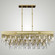 Valencia Modern 12 Light Linear Chandelier in Old Brass (183|IL8375-PTK-36G)