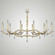 Kensington Ten Light Linear Chandelier in Old Brass (183|IL5347-U-36G-ST)