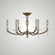 Kensington Six Light Semi-Flush Mount in Old Brass with Polished Brass (183|FM5335-U-36G-32G-ST)