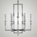 Magro Six Light Chandelier in Pewter with Polished Nickel (183|CH3543-37G-38G-ST)